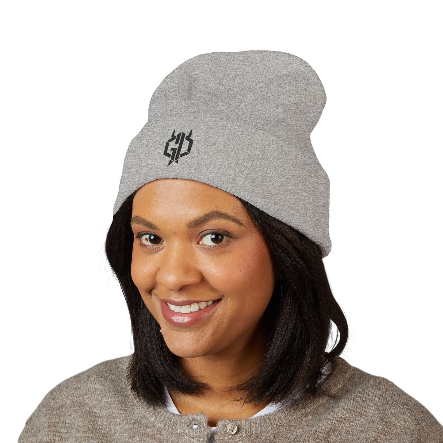 Embroidered Gothic Beanie