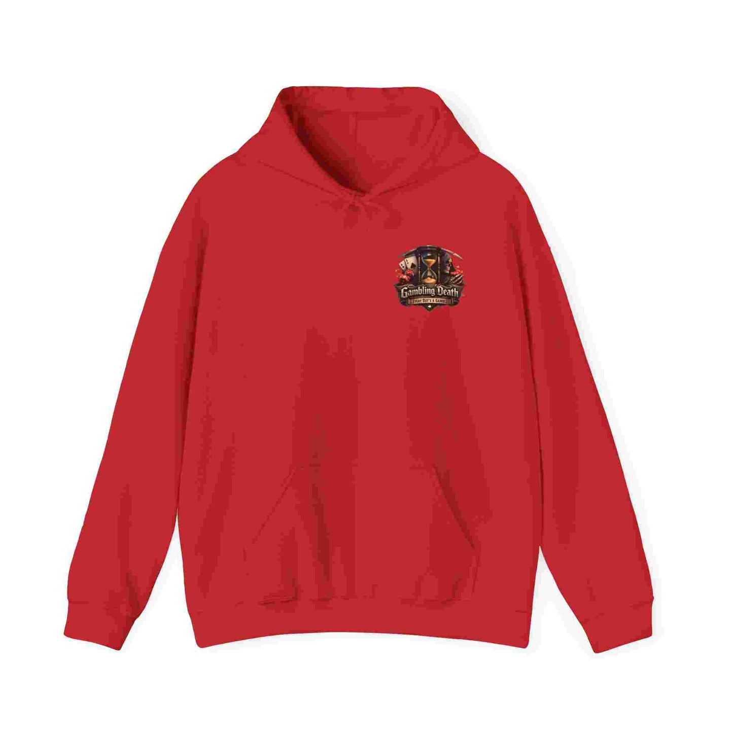 Gambling Death Grim Reaper Poker Graphic Hoodie