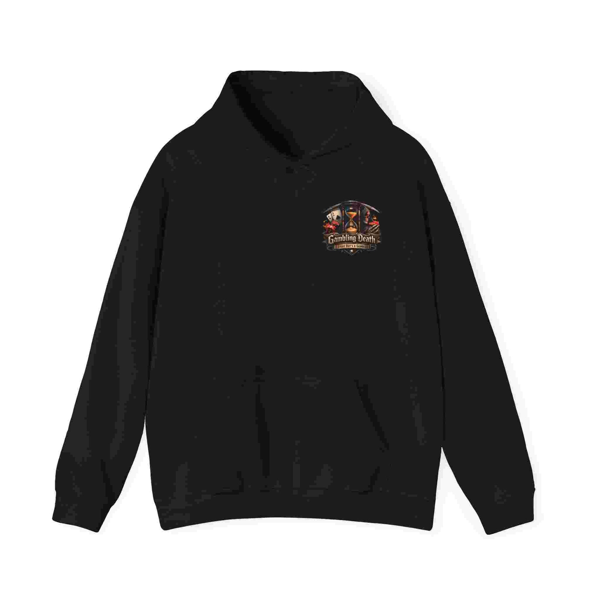 Gambling Death Grim Reaper Poker Graphic Hoodie