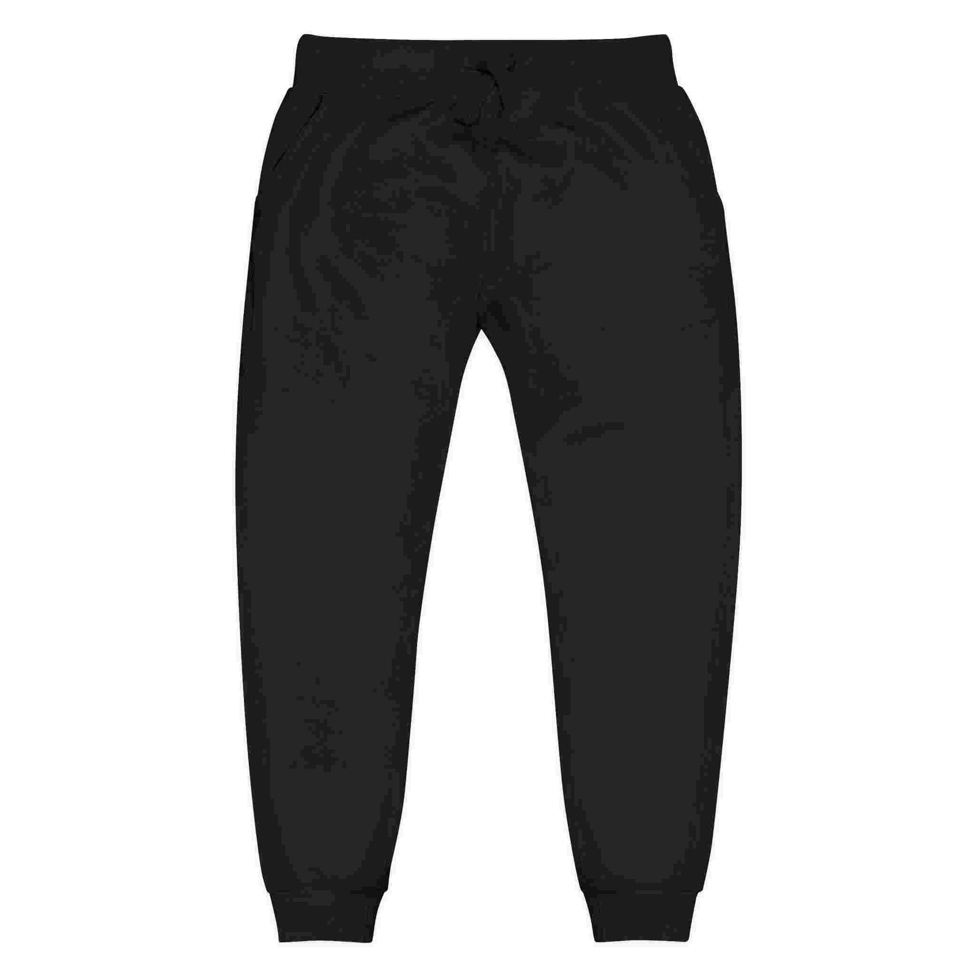 Embroidered Cozy Fleece Sweatpants — Minimal White Joggers