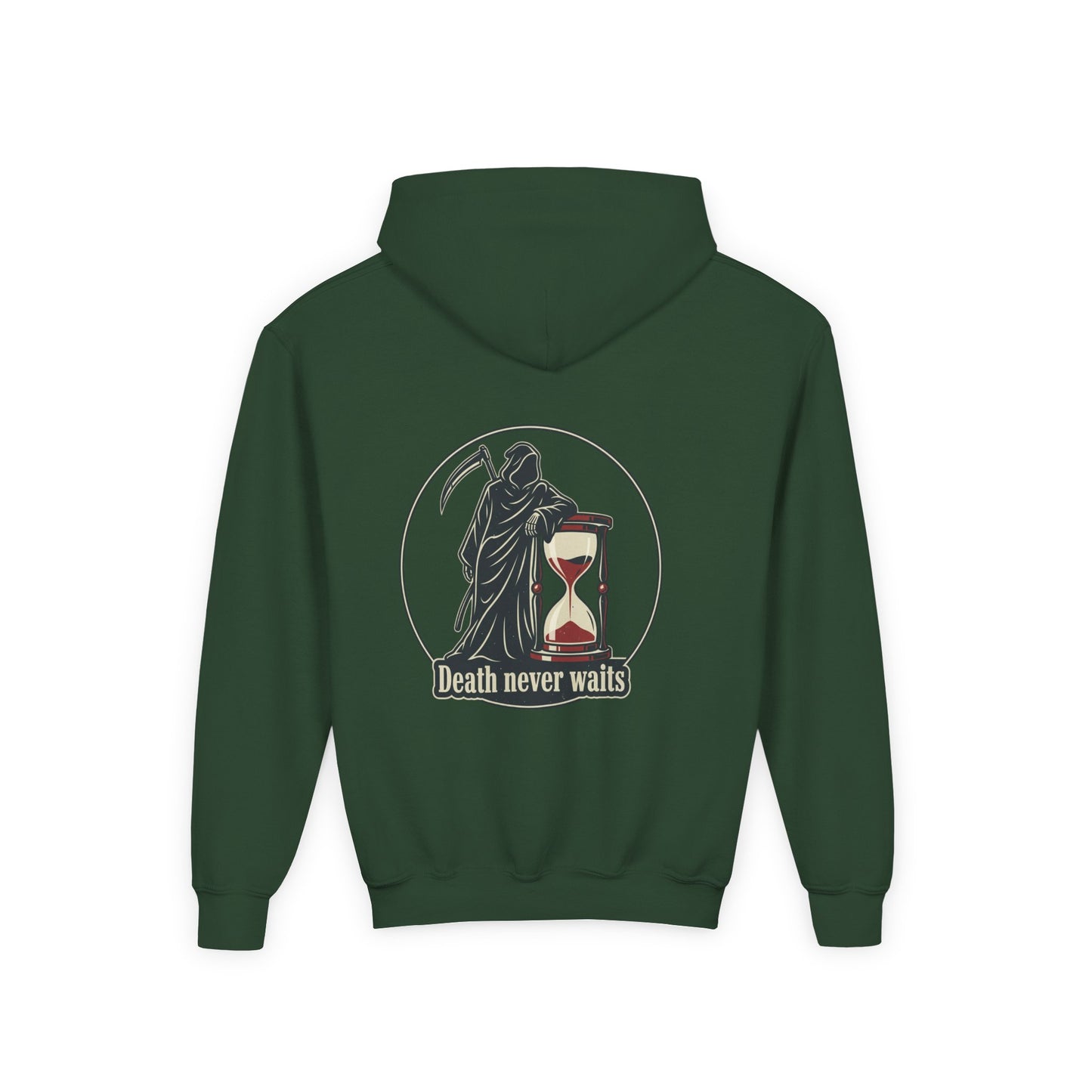 All or nothing/death never waits kids hoodies