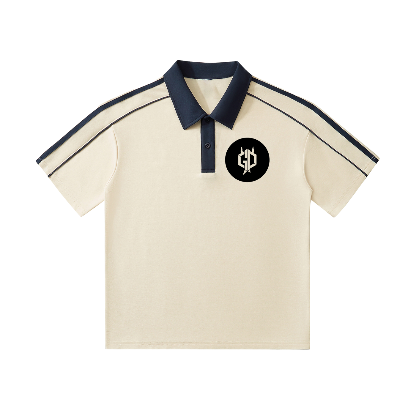 Contrast Collar Short-Sleeve Polo Shirt