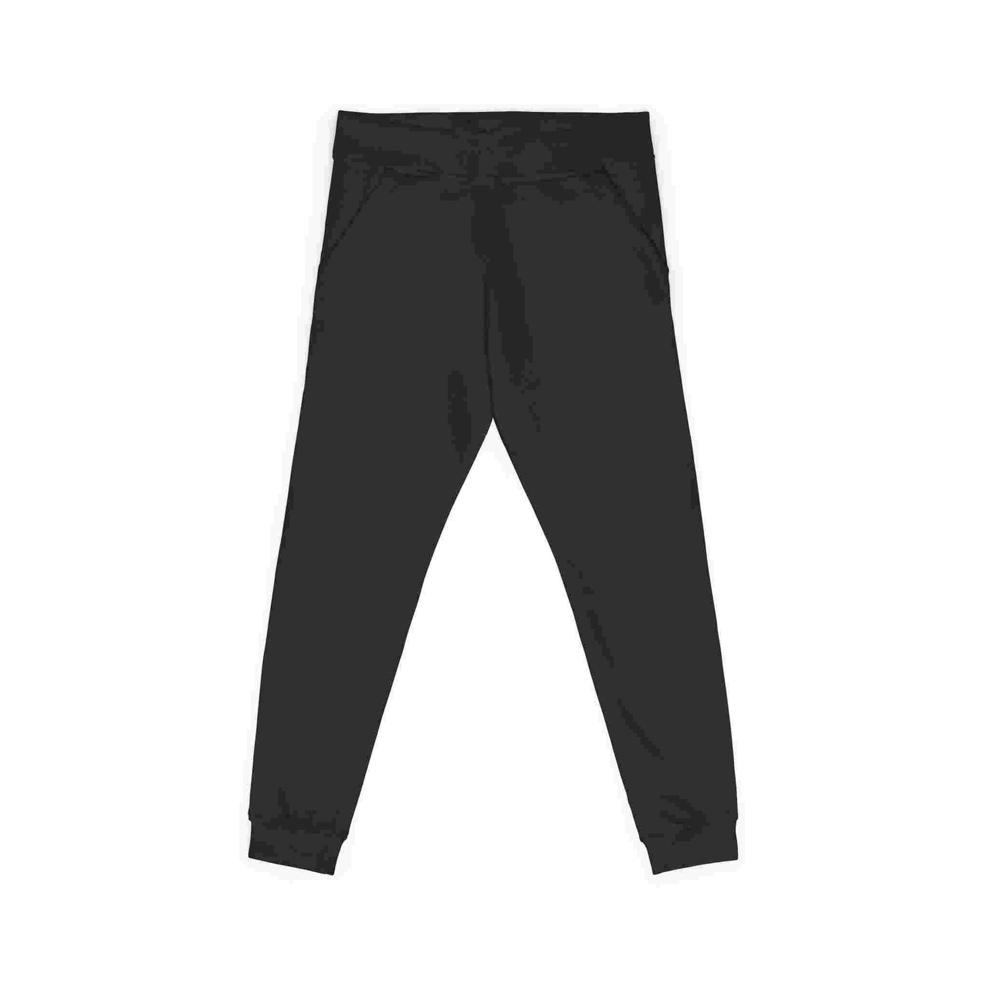 Embroidered Cozy Fleece Sweatpants — Minimal White Joggers