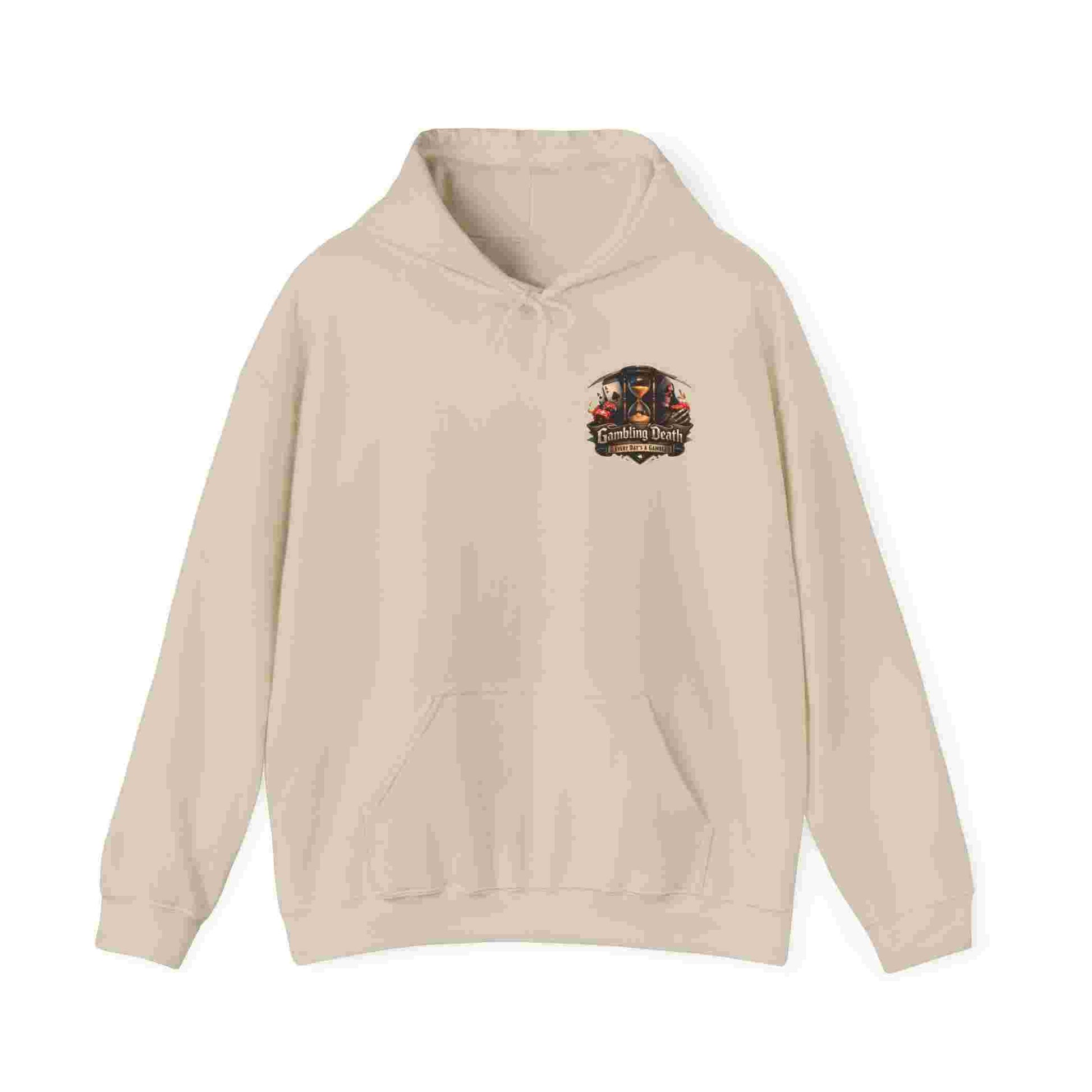 Gambling Death Grim Reaper Poker Graphic Hoodie