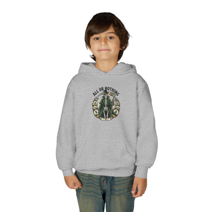 All or nothing/death never waits kids hoodies