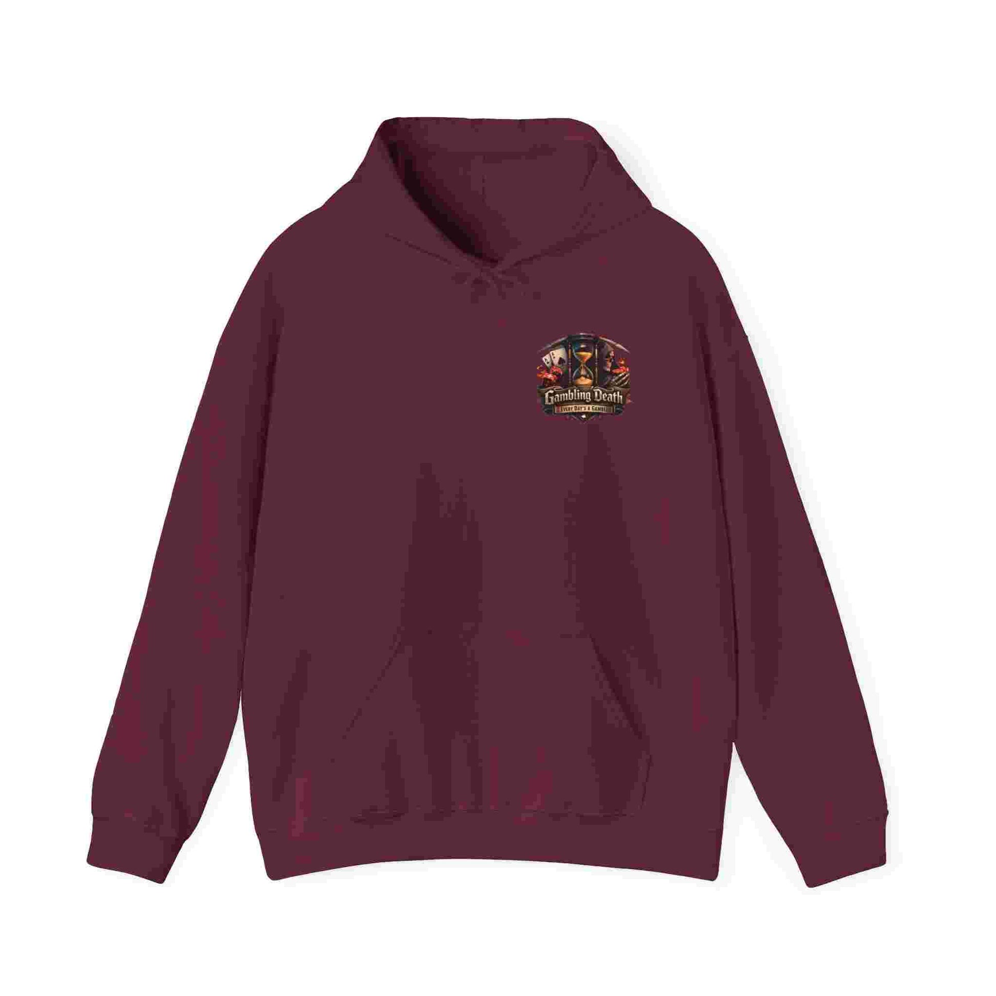Gambling Death Grim Reaper Poker Graphic Hoodie