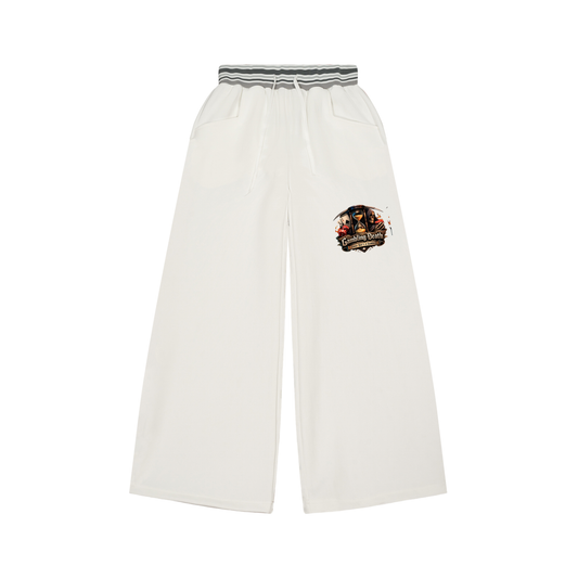 Striped Waist Wide Leg Pants