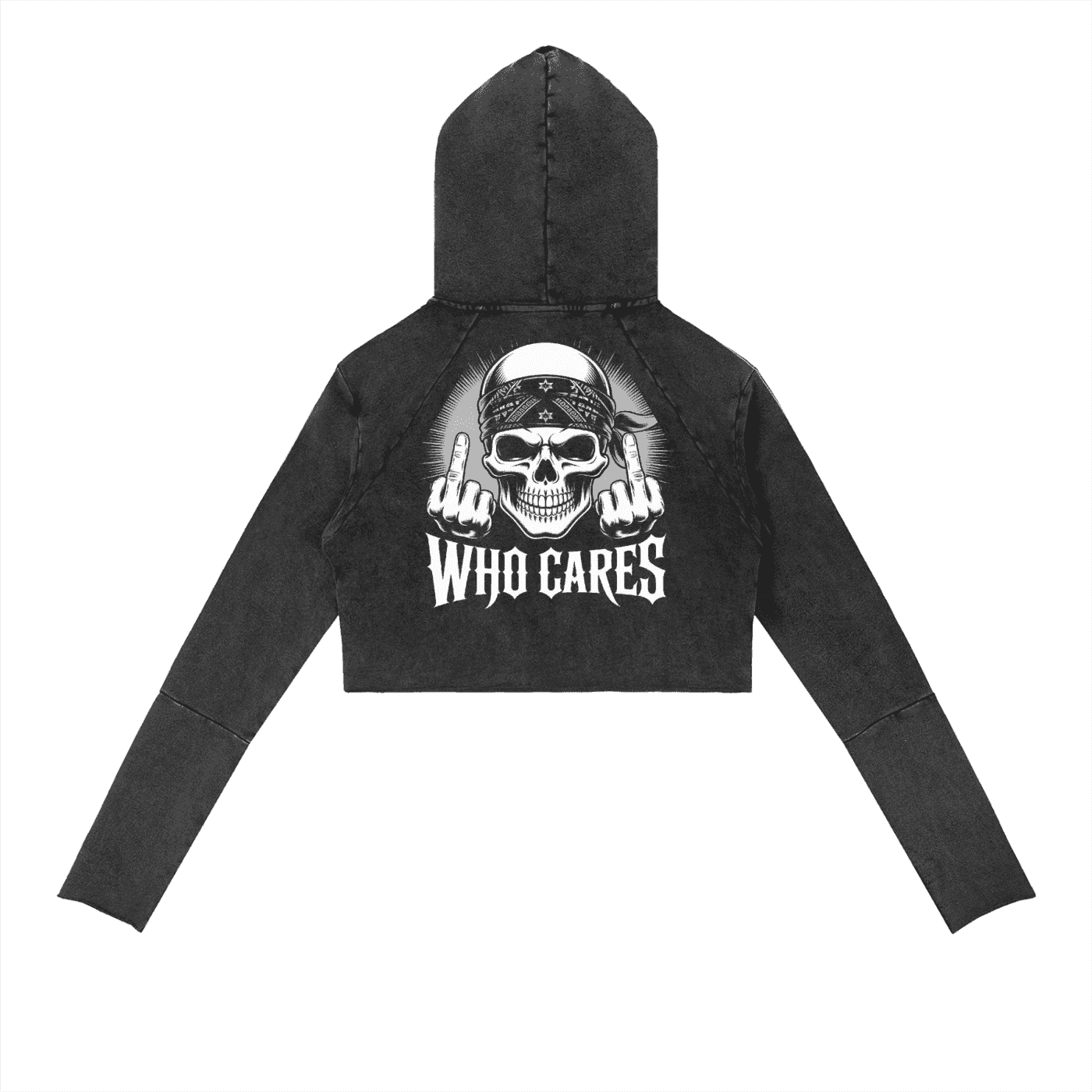 Gambling death Vintage Washed Raw Edge Hoodie