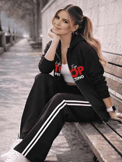 Gambling Death Full-Zip Hoodie Life Tip: Stop Expecting