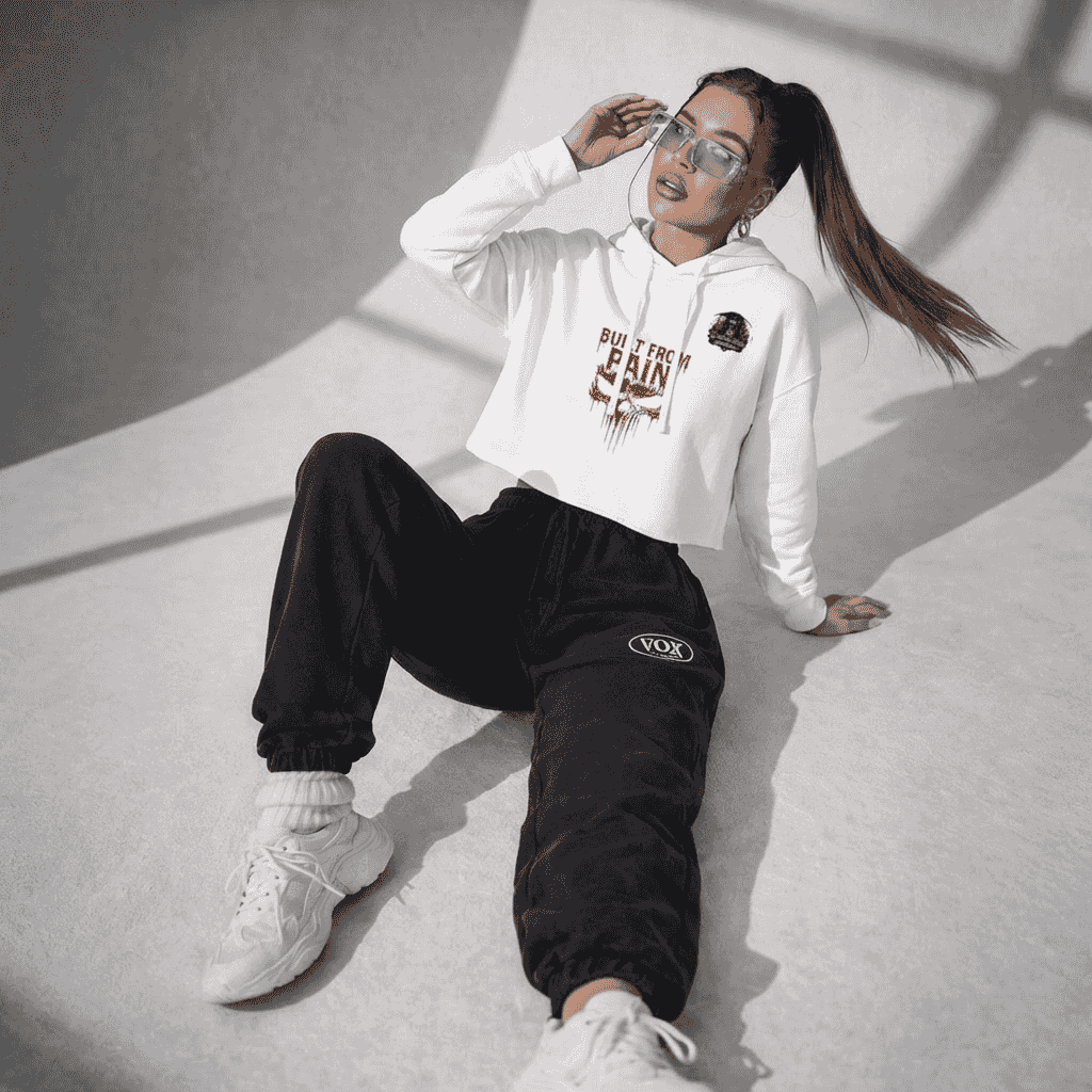 Gambling Death Cropped Hoodie
