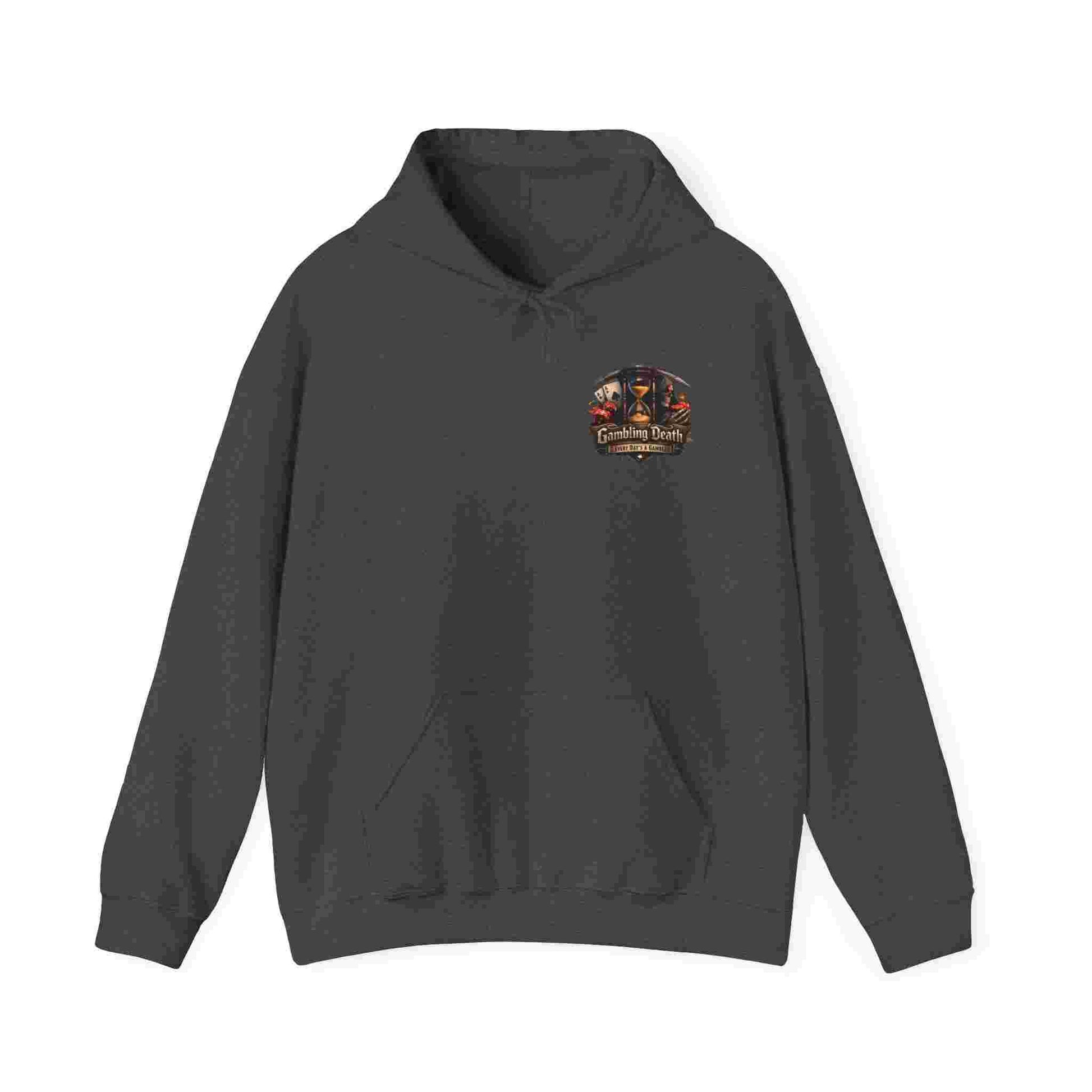 Gambling Death Grim Reaper Poker Graphic Hoodie