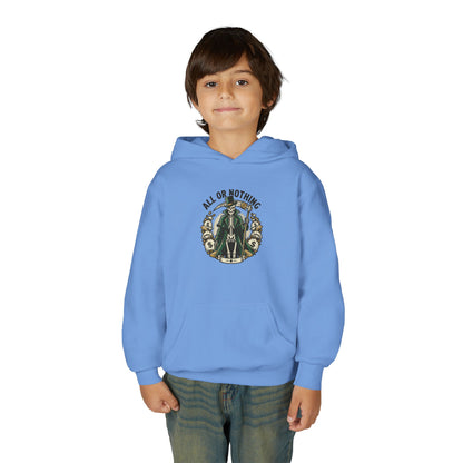 All or nothing/death never waits kids hoodies