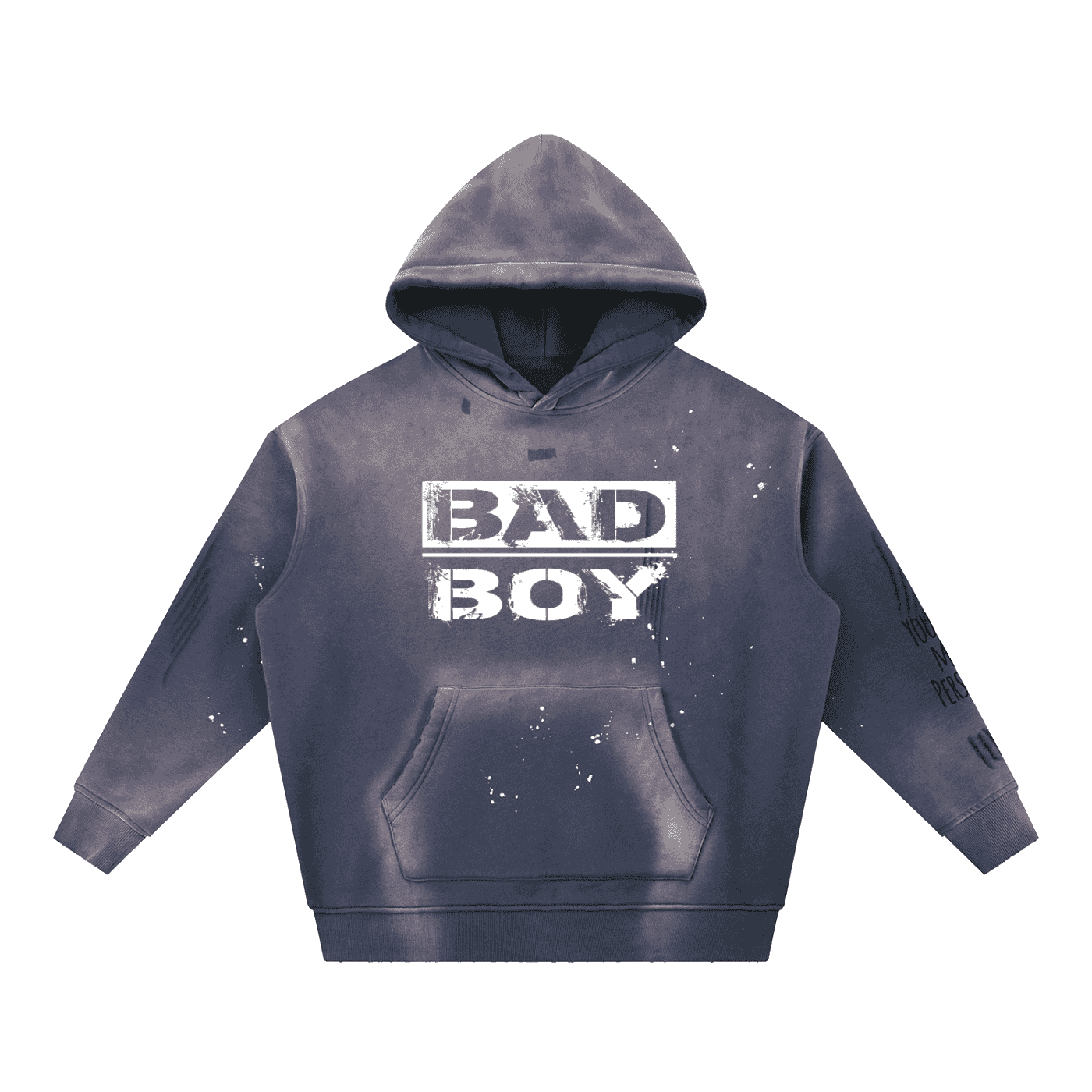 Vintage Washed Frayed Fleece Hoodie