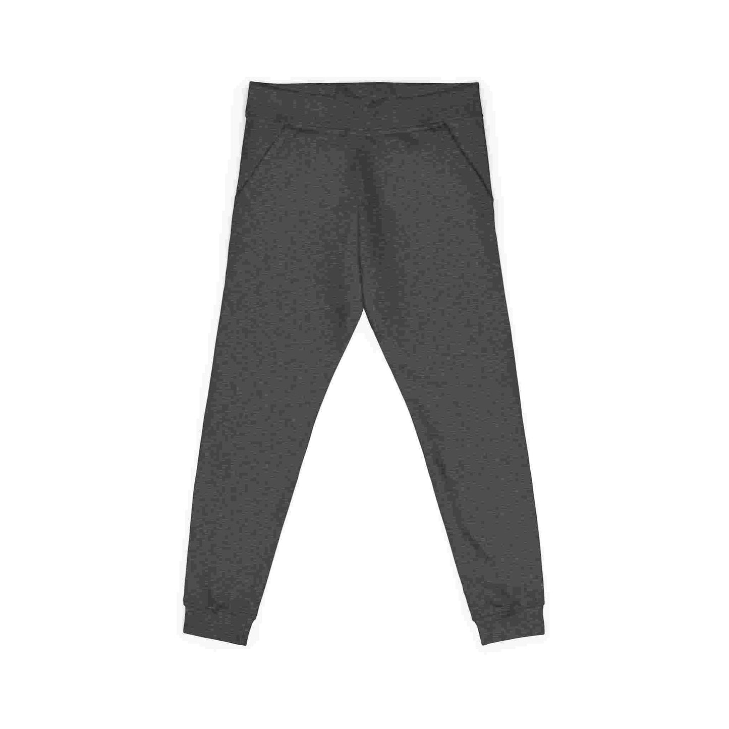 Embroidered Cozy Fleece Sweatpants — Minimal White Joggers