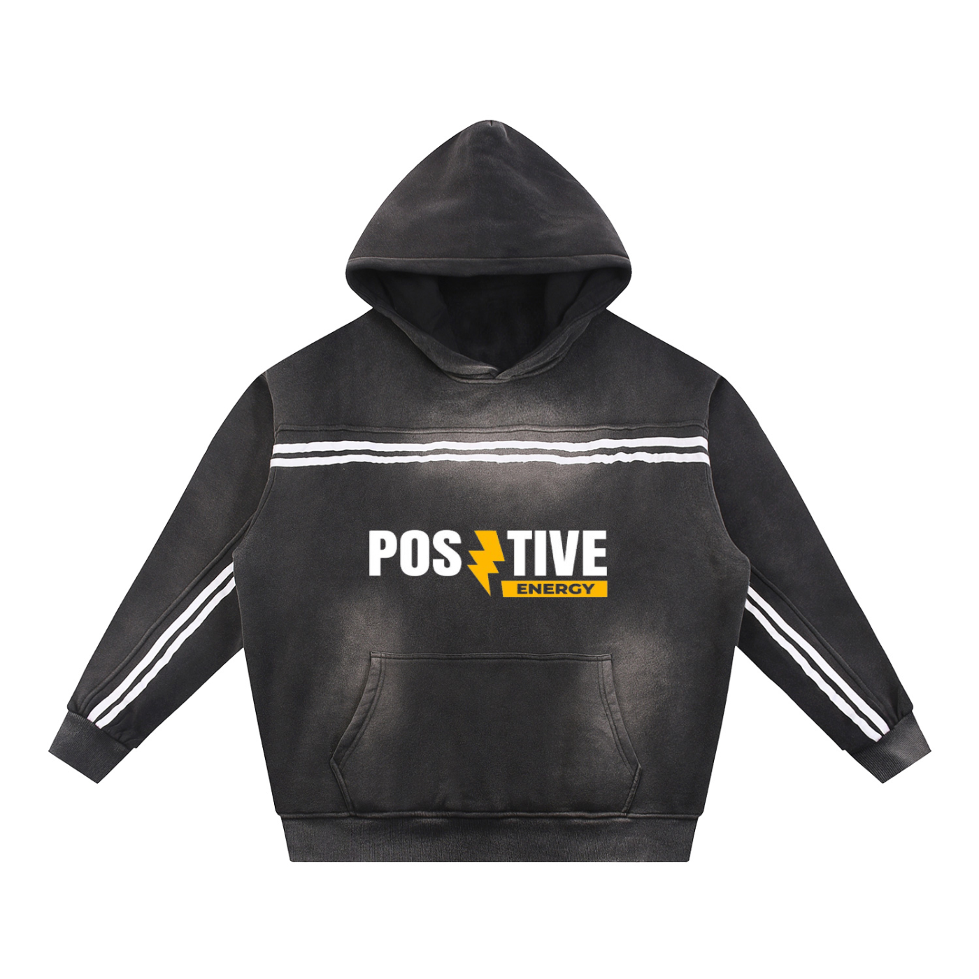 Sun Fade Contrast Tape Fleece Hoodie