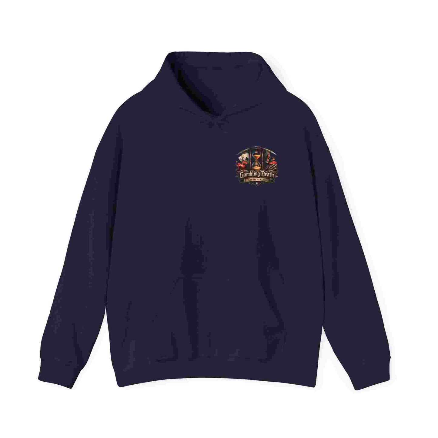 Gambling Death Grim Reaper Poker Graphic Hoodie