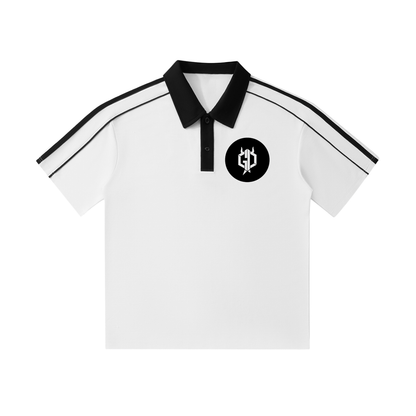 Contrast Collar Short-Sleeve Polo Shirt