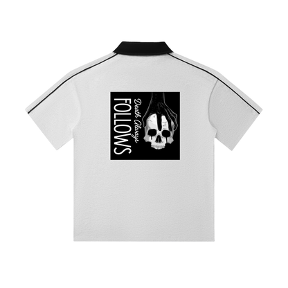 Contrast Collar Short-Sleeve Polo Shirt
