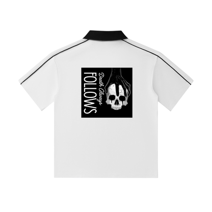 Contrast Collar Short-Sleeve Polo Shirt