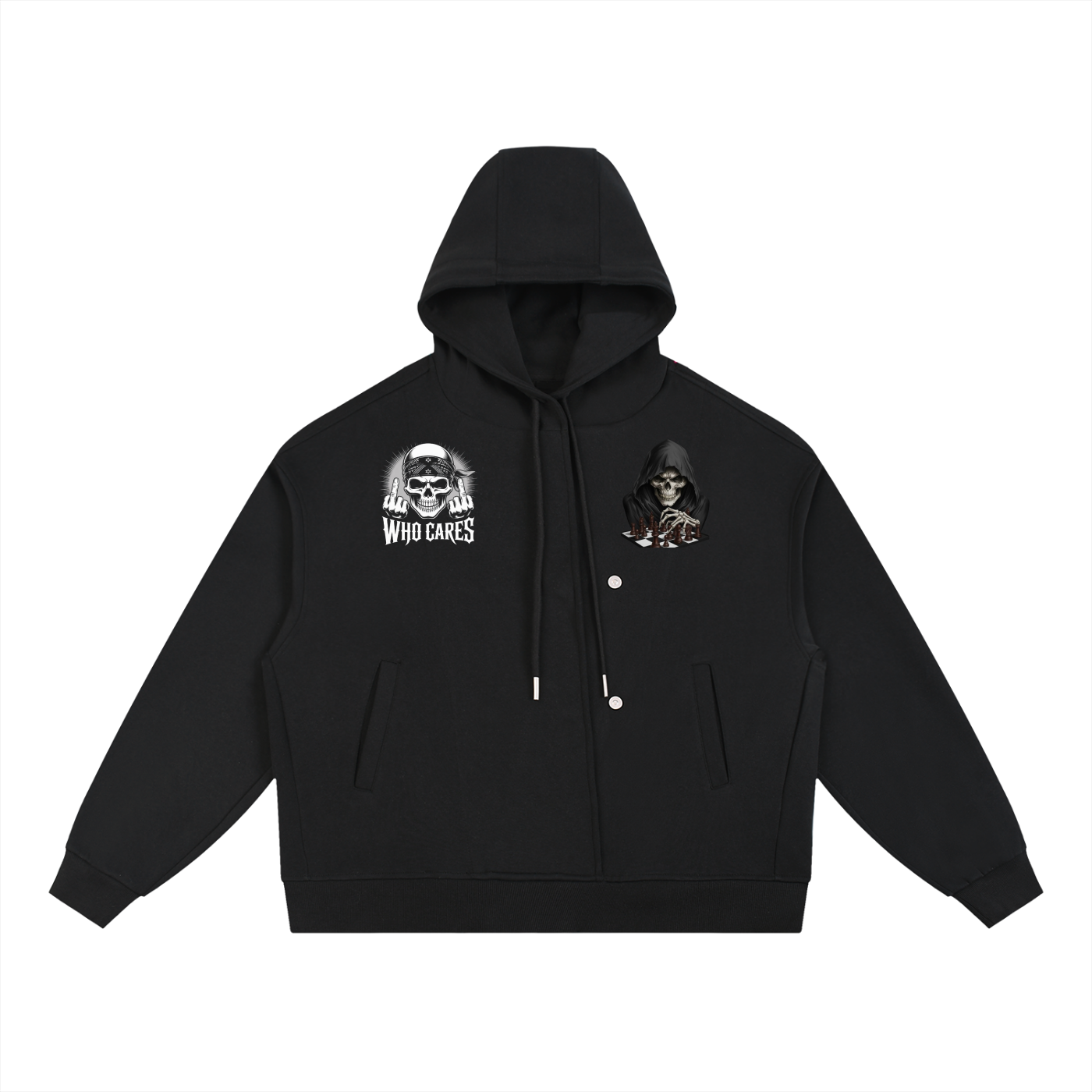 Boxy Button no limit Hoodie