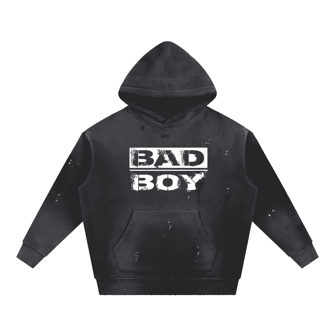 Vintage Washed Frayed Fleece Hoodie