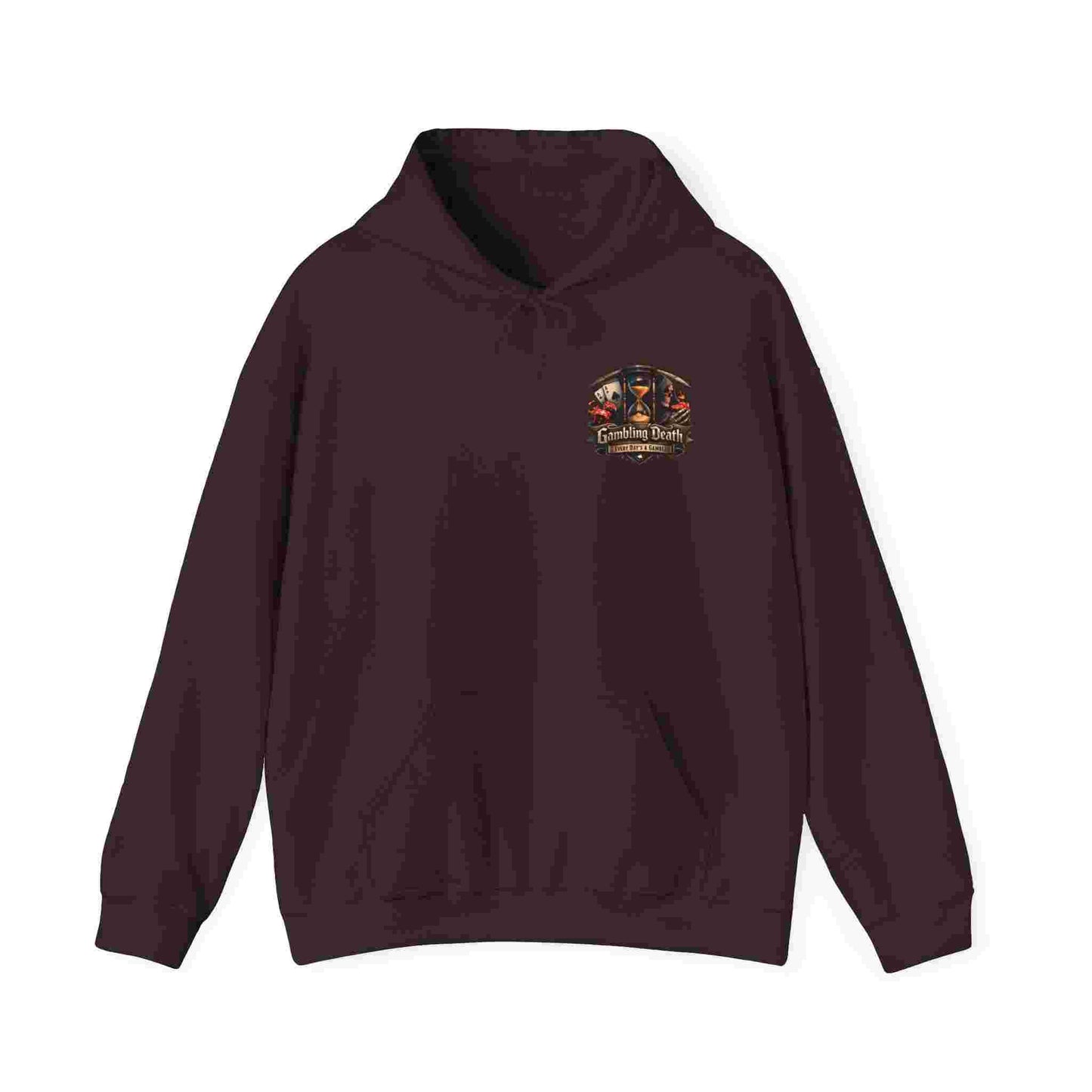 Gambling Death Grim Reaper Poker Graphic Hoodie