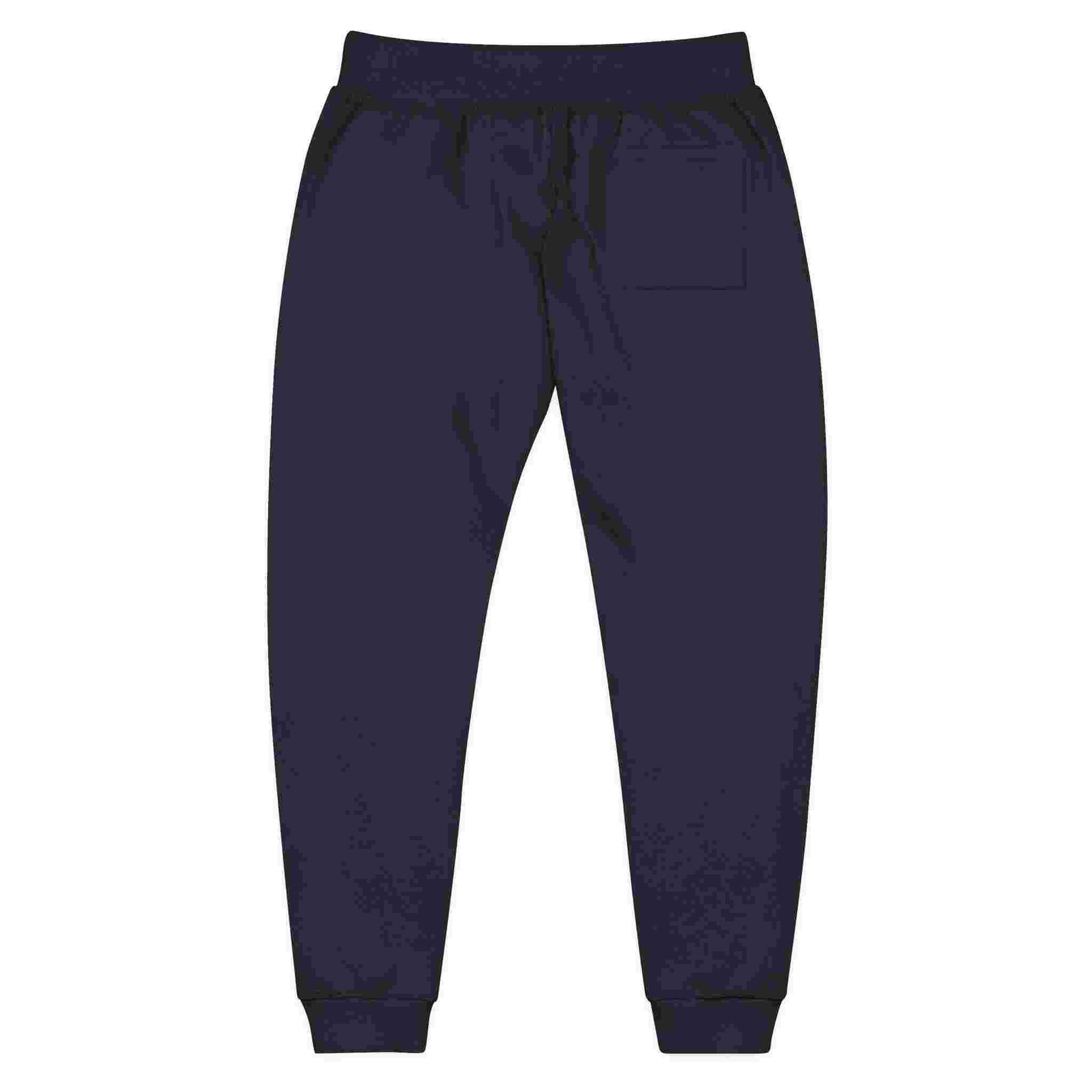 Embroidered Cozy Fleece Sweatpants — Minimal White Joggers