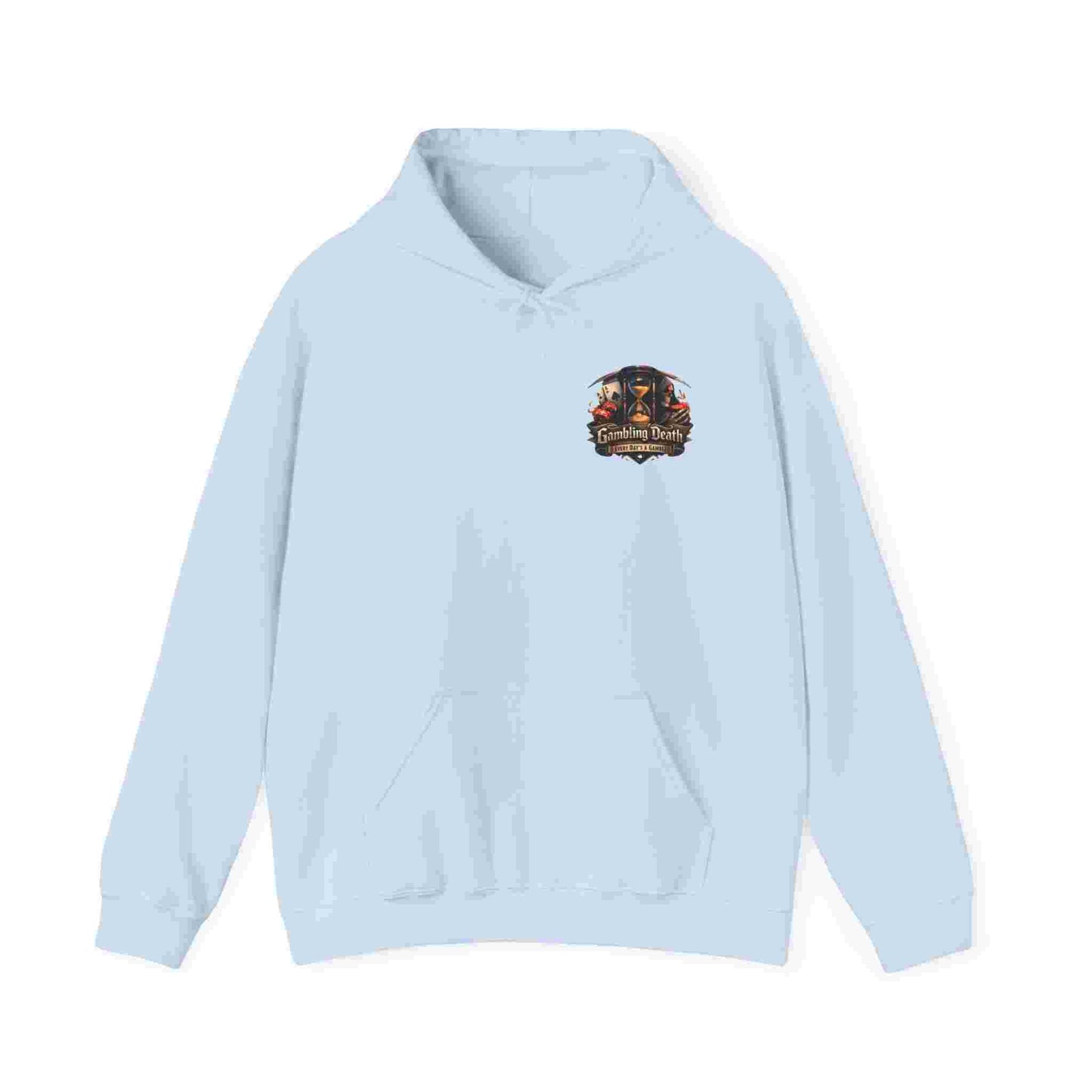Gambling Death Grim Reaper Poker Graphic Hoodie
