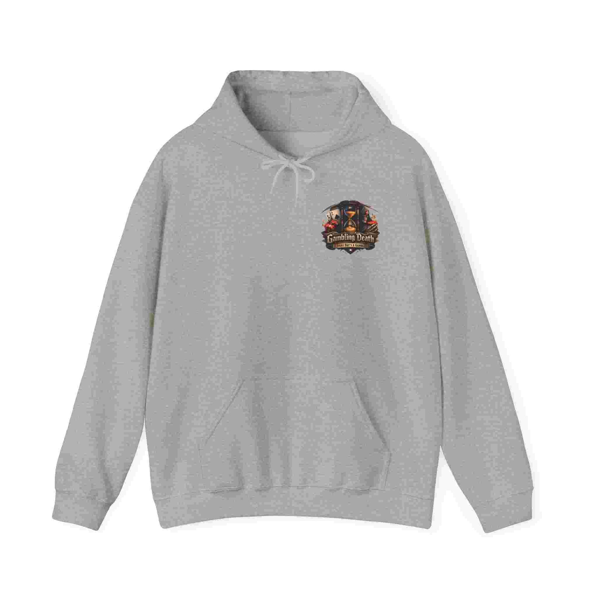 Gambling Death Grim Reaper Poker Graphic Hoodie
