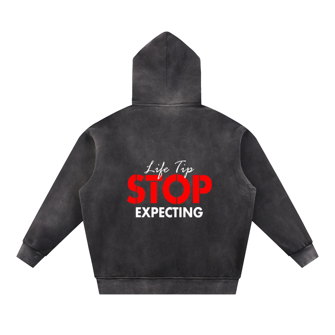 Sun Fade Contrast Tape Fleece Hoodie