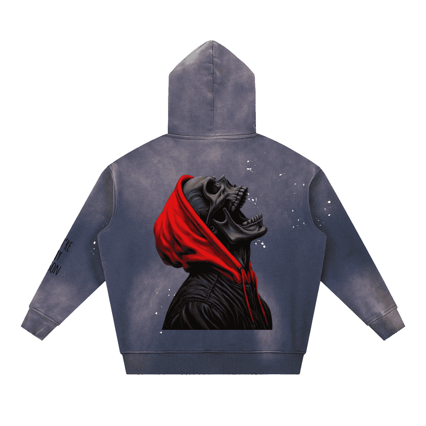 Vintage Washed Frayed Fleece Hoodie