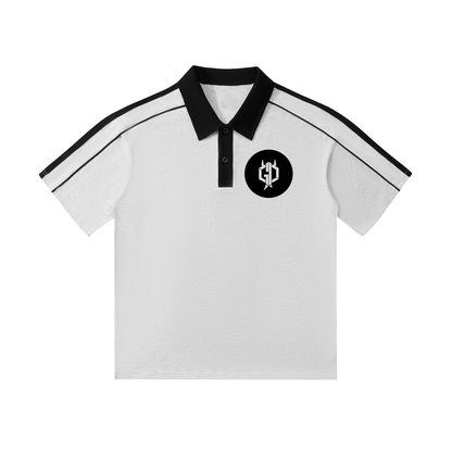 Contrast Collar Short-Sleeve Polo Shirt