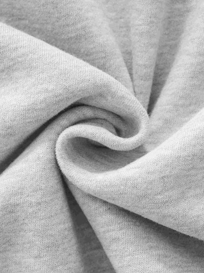 Contrast-Stitched Boxy Fleece Zip Hoodie